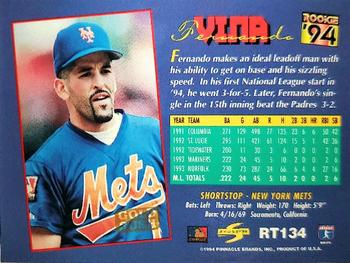1994 Score Rookie & Traded - Gold Rush #RT134 Fernando Vina Back