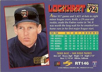 1994 Score Rookie & Traded - Gold Rush #RT146 Keith Lockhart Back