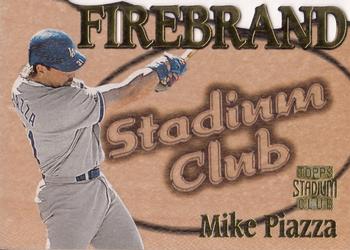 1997 Stadium Club - Firebrand #FB10 Mike Piazza Front
