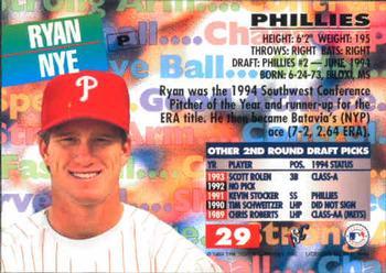 1994 Stadium Club Draft Picks - First Day Issue #29 Ryan Nye Back