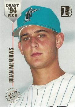 1994 Stadium Club Draft Picks - First Day Issue #37 Brian Meadows Front