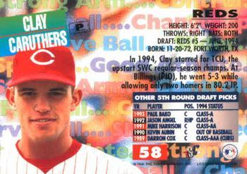 1994 Stadium Club Draft Picks - First Day Issue #58 Clay Caruthers Back