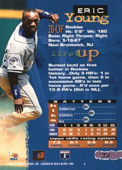 1994 Stadium Club - Members Only #72 Eric Young Back
