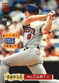 1994 Stadium Club - Members Only #134 David McCarty Front
