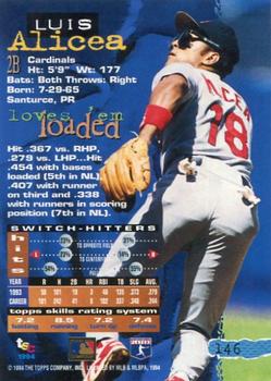 1994 Stadium Club - Members Only #146 Luis Alicea Back