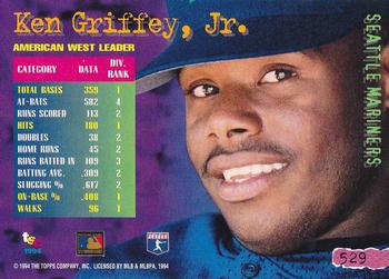 1994 Stadium Club - Members Only #529 Ken Griffey Jr. Back