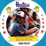 1988 Hostess Potato Chips Discs #3 Tom Foley Front