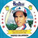 1988 Hostess Potato Chips Discs #8 Andres Galarraga Front