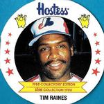 1988 Hostess Potato Chips Discs #11 Tim Raines Front