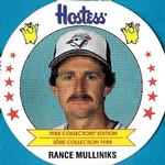 1988 Hostess Potato Chips Discs #14 Rance Mulliniks Front