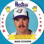 1988 Hostess Potato Chips Discs #18 Mark Eichhorn Front
