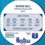 1988 Hostess Potato Chips Discs #22 George Bell Back
