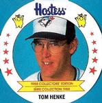 1988 Hostess Potato Chips Discs #23 Tom Henke Front