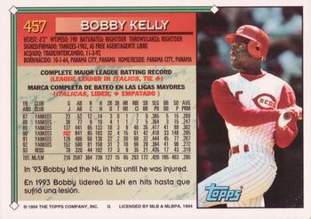 1994 Topps Bilingual #457 Roberto Kelly Back