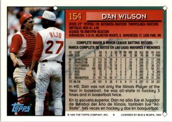 1994 Topps Bilingual #154 Dan Wilson Back