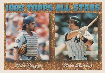 1994 Topps Bilingual #391 Mike Piazza / Mike Stanley  Front