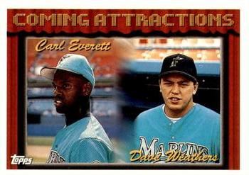 1994 Topps Bilingual #781 Carl Everett / Dave Weathers  Front