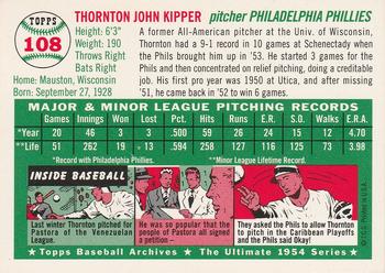 1994 Topps Archives 1954 - Gold #108 Thornton Kipper Back