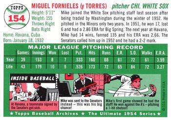 1994 Topps Archives 1954 - Gold #154 Mike Fornieles Back
