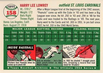 1994 Topps Archives 1954 - Gold #158 Peanuts Lowrey Back