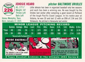 1994 Topps Archives 1954 - Gold #226 Jehosie Heard Back