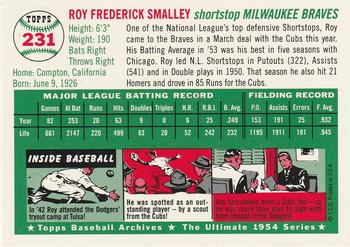 1994 Topps Archives 1954 - Gold #231 Roy Smalley Back