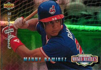1994 Upper Deck - Mickey Mantle's Long Shots Electric Diamond #MM16 Manny Ramirez Front