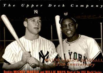 1994 Upper Deck All-Time Heroes - 125th Anniversary #10 Willie Mays / Mickey Mantle Front