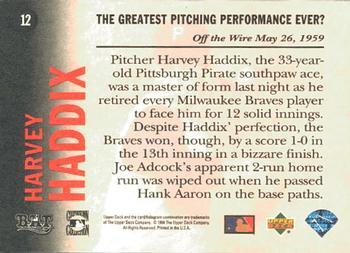 1994 Upper Deck All-Time Heroes - 125th Anniversary #12 Harvey Haddix Back