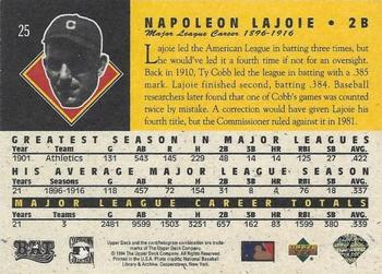 1994 Upper Deck All-Time Heroes - 125th Anniversary #25 Nap Lajoie Back