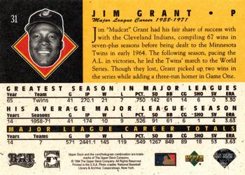 1994 Upper Deck All-Time Heroes - 125th Anniversary #31 Jim Grant Back