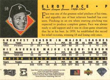 1994 Upper Deck All-Time Heroes - 125th Anniversary #59 Roy Face Back