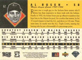 1994 Upper Deck All-Time Heroes - 125th Anniversary #67 Al Rosen Back