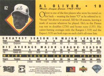 1994 Upper Deck All-Time Heroes - 125th Anniversary #82 Al Oliver Back