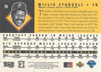 1994 Upper Deck All-Time Heroes - 125th Anniversary #95 Willie Stargell Back