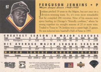 1994 Upper Deck All-Time Heroes - 125th Anniversary #97 Fergie Jenkins Back
