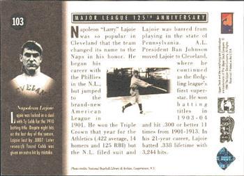 1994 Upper Deck All-Time Heroes - 125th Anniversary #103 Nap Lajoie Back