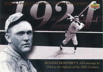 1994 Upper Deck All-Time Heroes - 125th Anniversary #108 Rogers Hornsby Front