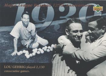 1994 Upper Deck All-Time Heroes - 125th Anniversary #112 Lou Gehrig Front