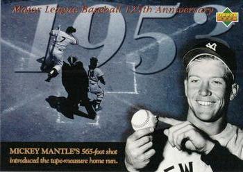1994 Upper Deck All-Time Heroes - 125th Anniversary #116 Mickey Mantle Front