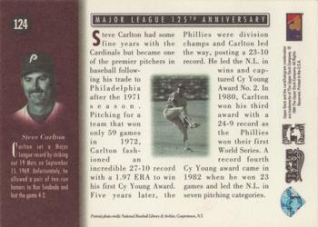 1994 Upper Deck All-Time Heroes - 125th Anniversary #124 Steve Carlton Back
