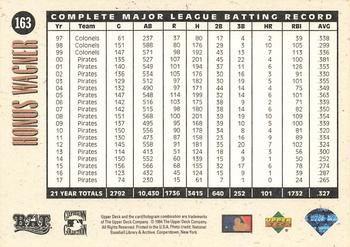 1994 Upper Deck All-Time Heroes - 125th Anniversary #163 Honus Wagner Back