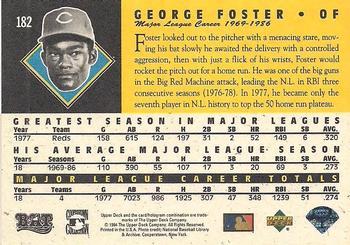 1994 Upper Deck All-Time Heroes - 125th Anniversary #182 George Foster Back