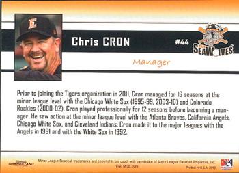 2012 Grandstand Erie SeaWolves #NNO Chris Cron Back