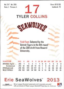 2013 Grandstand Erie SeaWolves #NNO Tyler Collins Back