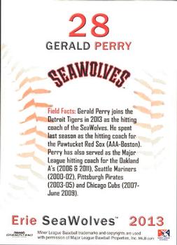 2013 Grandstand Erie SeaWolves #NNO Gerald Perry Back