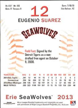 2013 Grandstand Erie SeaWolves #NNO Eugenio Suarez Back