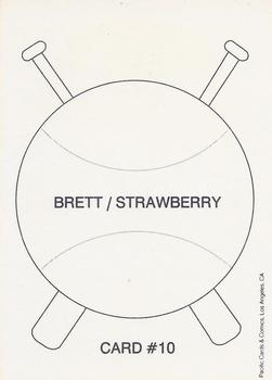1989 Pacific Cards & Comics Crossed Bats (unlicensed) #10 George Brett / Darryl Strawberry Back