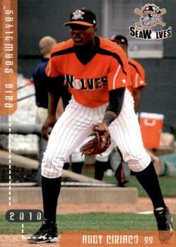 2010 Grandstand Erie SeaWolves #NNO Audy Ciriaco Front