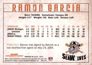 2010 Grandstand Erie SeaWolves #NNO Ramon Garcia Back